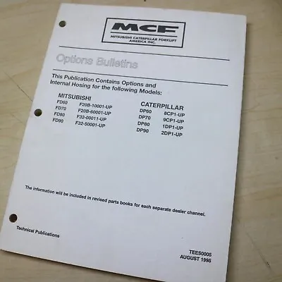 CATERPILLAR Mitsubishi Forklift Option Parts Manual List Book Catalog Chassis  • $65