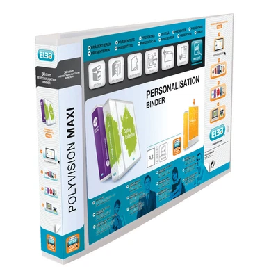 Elba Polyvision A3 Maxi Landscape Clear 30mm 4 D-Ring Presentation Binder P • £287.65