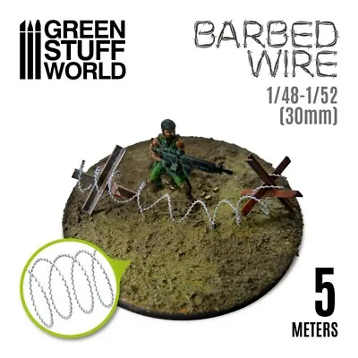Simulated BARBED WIRE - 1/48-1/52 (30mm) - Basing Model Railway Warhammer 40K • $9.18