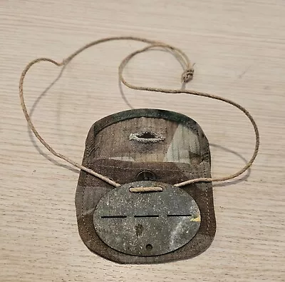 WW2 German Dog Tag Pouch Made From A Zeltbahn. • £10