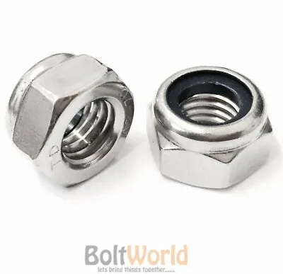 £8.14 • Buy Stainless Steel A4 Marine Grade Nyloc Nylock Nylon Insert Nut Nuts M3 To M20