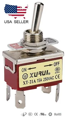 Heavy Duty Dpst On-off Toggle Switch 20a 125v 15a 250v Spade Terminals (21a) • $5.28