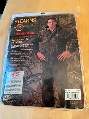 Nwt Stearns Raingard 20 Rainsuit Realtree Jacket Pants #8055 Mens Xxl • $44.99