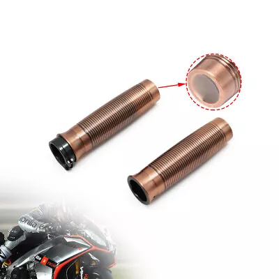 CNC Motorcycle Handlebar Hand Grips 1 Inch For Harley Bobber Chopper Cafe Racer • $18.58