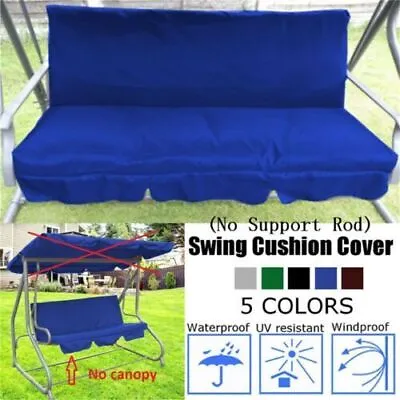 Swing Seat Cover Set Replacement Garden Chair Hammock Cushion 3 Seater • £14.34