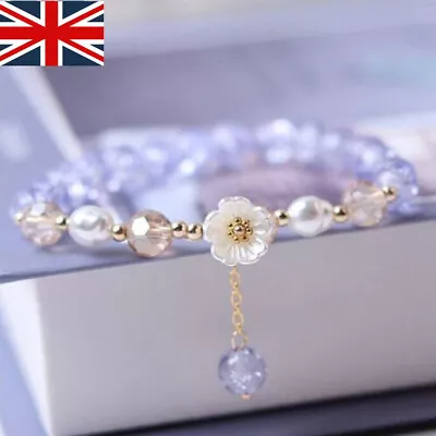 Beautiful Daisy Beaded Charm Bracelet Women Girls Childrens Jewellery Gift UK • £3.35