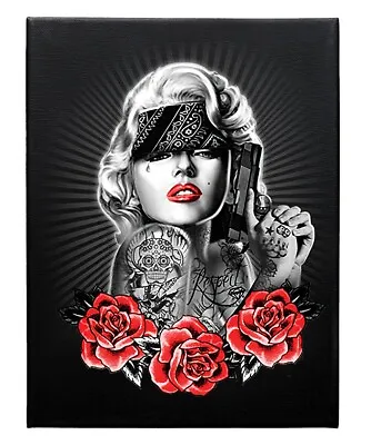 Marilyn Monroe Roses Pain Pop Art Canvas Wall Art Décor Painting 12X16 Size • $34.20