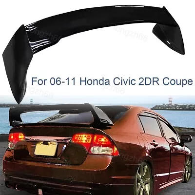 Rear Trunk Spoiler Wing For 06-11 Honda Civic 2DR Coupe Mugen Style Black • $78