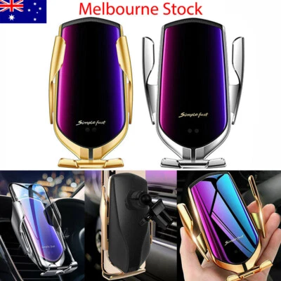 $13.95 • Buy Wireless Charger Automatic Clamping Car Mount Phone Holder Qi Rack Smart Sensor