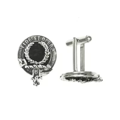 Art Pewter Clan Crest Cufflinks Starting Mac | Scotland • $37.79