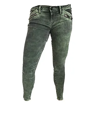 $15 • Buy Excellent Condition NEW MET Denim Jeans Size 27 Ankle Skinny Leg Olive Green