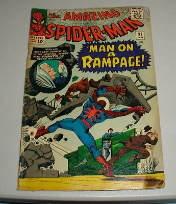 Vintage Amazing Spider-Man #32-Jan.1966 2nd Dr. Curt Connors 1st Aunt May Cover  • $100