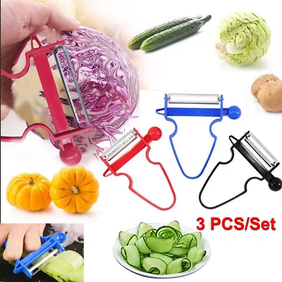 3PCS Magic Peelers Slicer Shredder Peeler Trio Multifuction Vegetable Fruit 3IN1 • $6.19