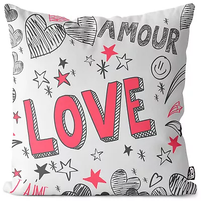 VOID Pillowcase Love Love Writing Saying Patterned Text Valentine's Day • £21.68