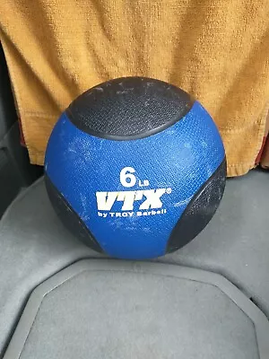 VTX Sport By Troy Barbell 6 Lb Medicine Ball Blue Black • $31.31