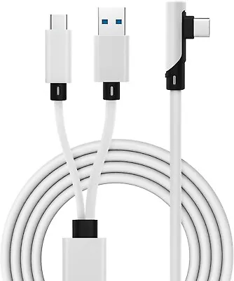 5M Link Cable For Oculus Quest 2 3 VR 2-in-1 Charging No Lag Delay Latency USB C • £10.99
