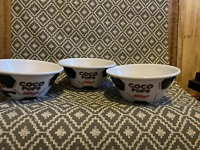 £14 • Buy Kellogg’s Cereal Bowls Set Three Coco Pops Football Monkey New Unused
