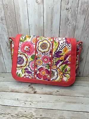 Vera Bradley Crosstown Crossbody Bag Purse CLEMENTINE Pink Faux Leather Trim NWT • $27.95