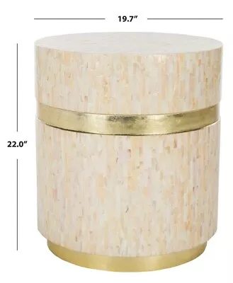 Safavieh PERLA MOSAIC ROUND SIDE TABLE Reduced Price 2172728813 TRB1007A • $137