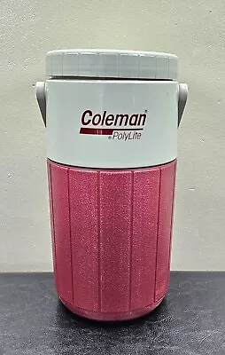 Vintage Coleman Polylite 1/2 Gallon Water Cooler Jug 5590 MAROON Thermos USA • $12.50