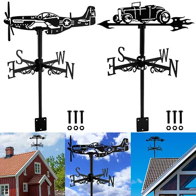 Weather Vane Metal Weather Resistant Wind Direction Indicator Retro Roof Decor✧ • £19.55