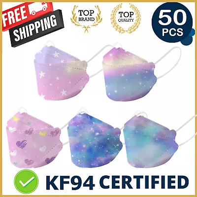$12.99 • Buy 50/100Pcs | Disposable KF94 P2 Face Mask Respirator Protective Masks 5 Layer N95