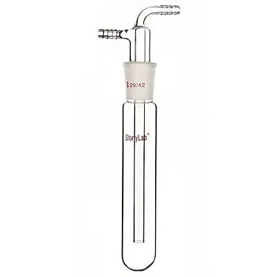 $67.47 • Buy  Glass Vacuum Cold Trap Bubbler With 10mm Serrated Hose, 225mm Length Below 