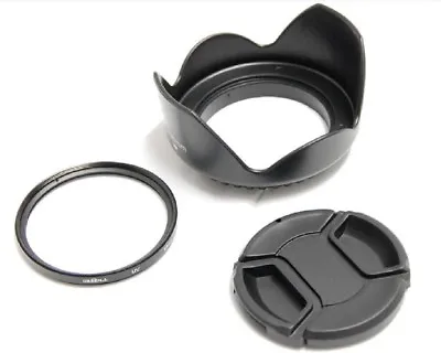 58mm Lens Hood Cap UV Filter For Canon EOS EF-S 18-55mm F3.5-5.6 55-250mm F4-5.6 • $8.79