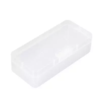 Mini Storage Container Clear Rectangular Organizer Box With Flap Lid Storage Box • $8.06