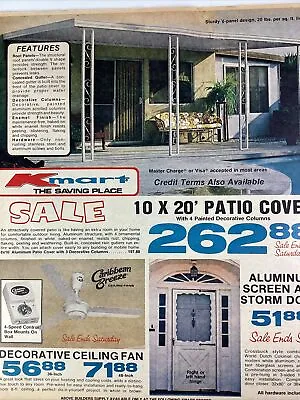 Kmart Atlanta GA Print Ad 1980 AJC Patio Fan Screen Door • $12.19