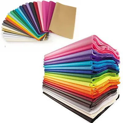 Tissue Paper Sheets Mixed Coloured Wrapping New Acid Free 18gsm Thick • £4.99