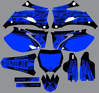 Decals For YAMAHA GRAPHICS  YZ 450F YZ450F 2006 2007 2008 2009 Blue Black • $95
