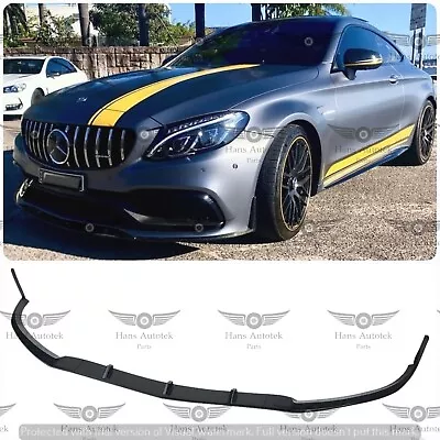 ED1 Style Gloss Black Front Lip For Mercedes-Benz C63s AMG W205 C205 Coupe Sedan • $379.95