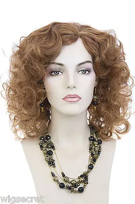 Medium Long Blonde Grey Brunette Red Curly Skin Top Wig • $44.99