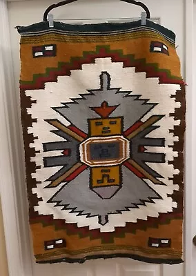 Vintage Biederlack Native American Navaho Blanket Kachina Indian Hand Made. • $26