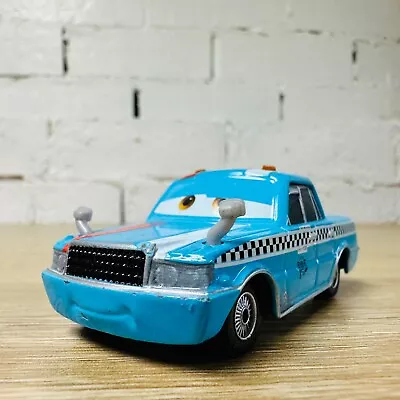 Bob Pulley Blue Red White Taxi Cab Disney Pixar Diecast Metal Cars 2 • $9.95