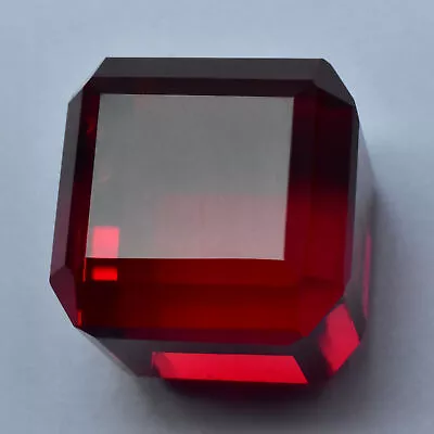 55.40 Ct Extremely Rare Lab-Created Ruby Red Cube Cut CERTIFIED Loose Gemstone • $17.83