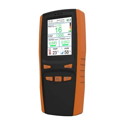 Portable LCD Air Quality Monitor PM2.5 Formaldehyde HCHO VOC CO2 Gas Detector • $102.49