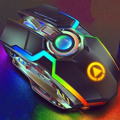 A5 Wireless Gaming Mouse USB Rechargeable Ergonomic RGB Streamer For Computer • $23.29