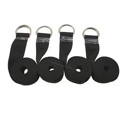 Bounce House Straps 10' Long Black D Rings For Inflatable Jumpy Castles 4 Pack • $29.99