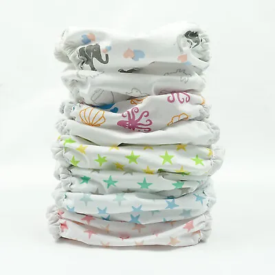 MuslinZ Re-Usable Washable Cloth Nappy Wrap Various Prints Size 1 And Size 2 • £7.99
