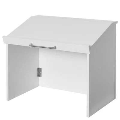 $87 • Buy Basicwise QI004422.WT Foldable Tabletop Portable Podium For Church, Work - White