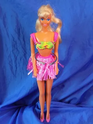 Barbie HAWAIIAN FUN W Original Barbie Hula Skirt Top & Shoes Mattel Vintage 1990 • $12.98