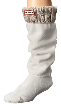 1 Pair Hunter Tall Boot Cable Knit Socks Greige Large • $49.99