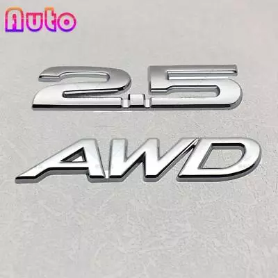 2pcs Chrome Metal 2.5 AWD Emblem Car Rear Trunk Badge Sticker For CX-5 CX-3 MX-5 • $14.39