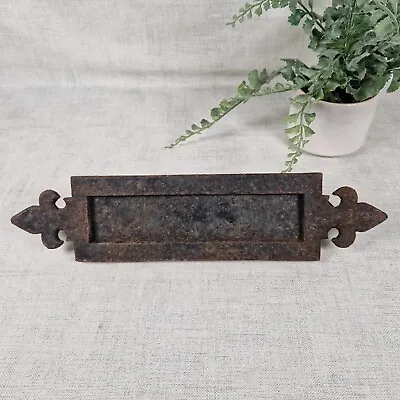 Vintage Reclaimed Cast Iron Farmhouse Style Letterbox Letter Box Door Post Mail • £14.95