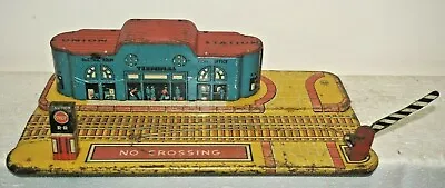 VINTAGE MARX TRAIN TERMINAL AND TICKET OFFICE STATION 12  X 7  • $49.95