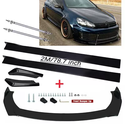 For VW GTI MK6 Jetta  Side Skirt +Front & Rear Bumper Lip Splitter Spoiler Body • $69.99