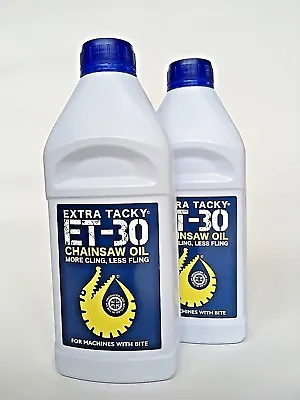 2 Litres EXTRA TACKY CHAINSAW OIL Chain Oil Guide Bar Pump For All Saws 100Cst • £10.49