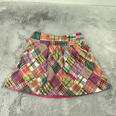 Cabi Skirt Womens 4 Pink Madras Patchwork 475 Pockets Summery Fun Flirty • $14.11